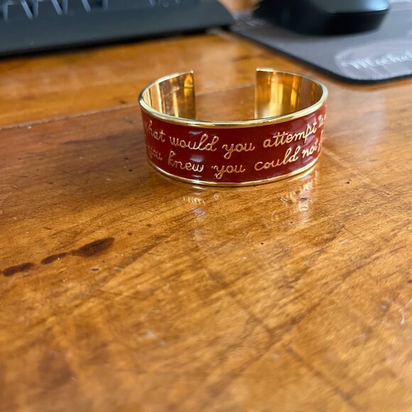 Rustic Cuff Red What Would You Attempt If You Knew You Couldn’t Fail Cuff - Picture 5 of 8